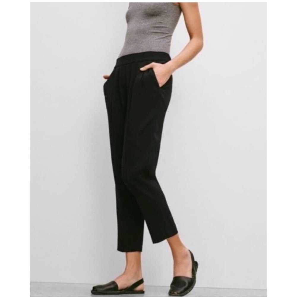 Babaton Cohen Pant Size 8 Black Tapered Cropped Trouser Aritzia Office Luxury